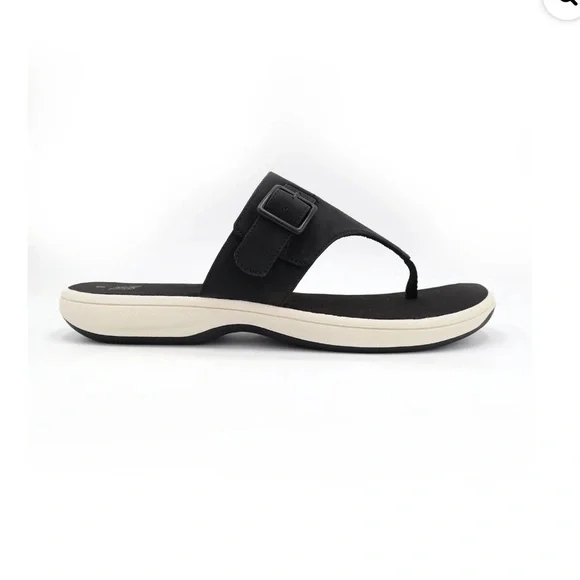 NWT Time and Tru Women's Comfort Casual Summer Flip Flop Black Sandals Size 9 - Picture 2 of 7